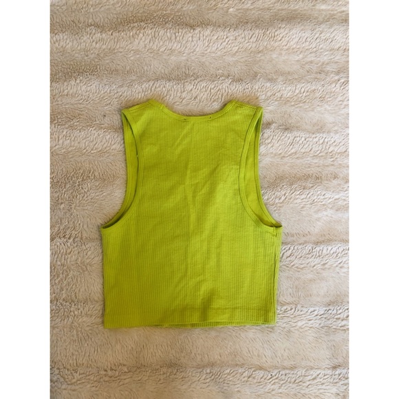 Neon v cut crop top - Picture 2 of 3